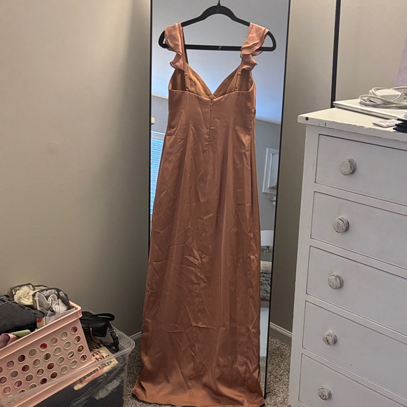 Azazie Barbie dress in Bronzer - Picture 8 of 11